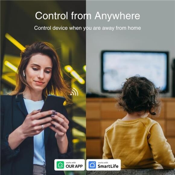 Smart Plug Outlet Extender, Surge Protector with 3 Individually Controlled - Picture 5 of 7